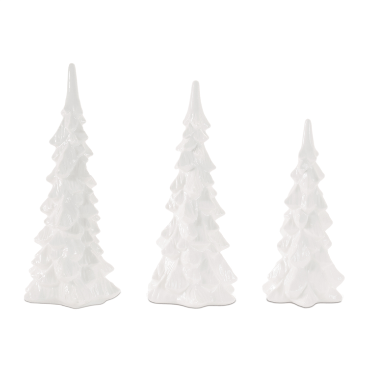 Melrose Ceramic Pine Tree - Set of 3