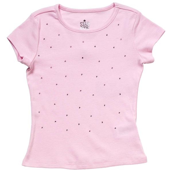 Girls (4-6x) Star Ride(R) Short Sleeve Rhinestone Tee - Orchid - image 