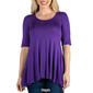 Womens 24/7 Comfort Apparel Elbow Sleeve Swing Tunic - image 10