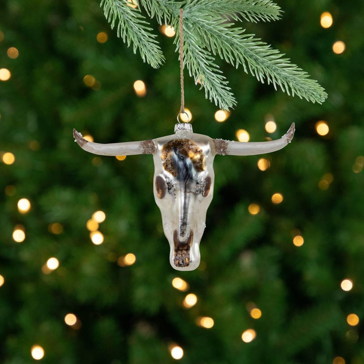 Northlight Seasonal 5.5in. Longhorn Glass Christmas Ornament