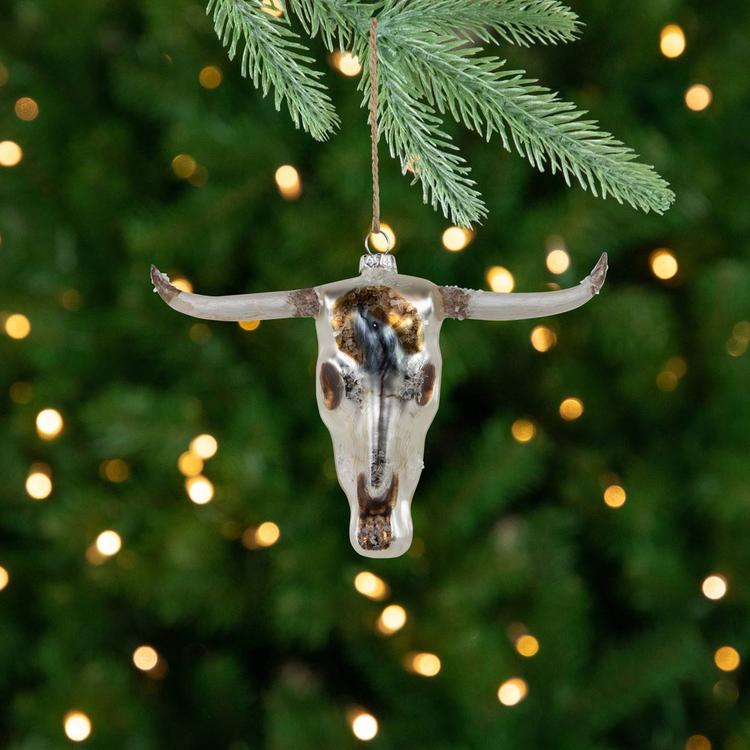 Northlight Seasonal 5.5in. Longhorn Glass Christmas Ornament