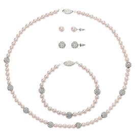 Design Collection Blush Pearl Necklace/Bracelet & Earring Set