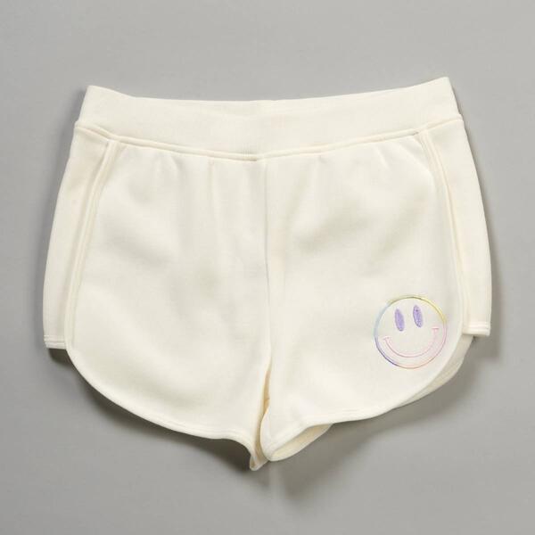 Girls &#40;7-16&#41; No Comment Embroidered Smiley Shorts - image 