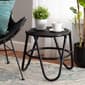 Baxton Studio Pertessa Bohemian Black Finished Rattan End Table - image 2