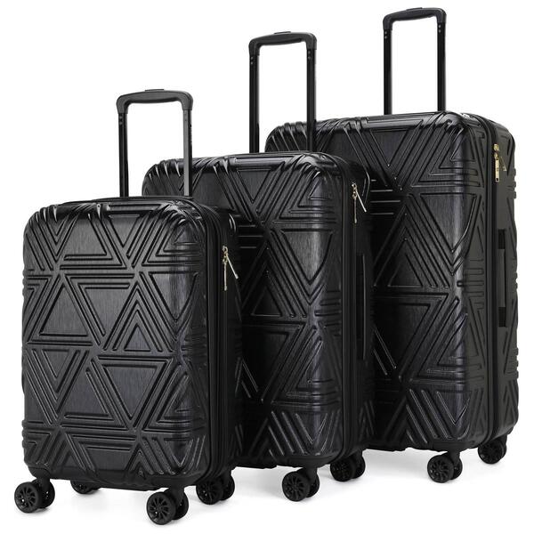 Badgley Mischka Contour 3pc. Expandable Luggage Set - image 
