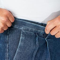 Haggar Men's Big & Tall Classic Fit Pleat Front Denim Pants