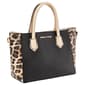 Adrienne Vittadini Leopard & Black Pebble Satchel - image 3