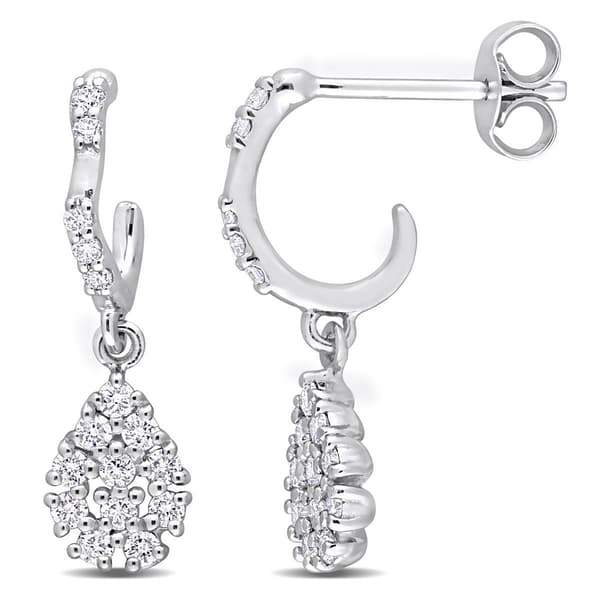 Sophia B 14kt. White Gold 2/5ct. Diamond Dangle Earrings