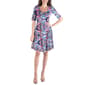 Womens 24/7 Comfort Apparel Fit & Flare Paisley Dress - image 1