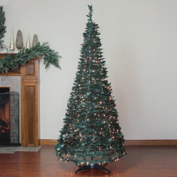Northlight 6ft. Pre-Lit Holly Pop-Up Artificial Christmas Tree