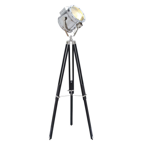 9th & Pike&#40;R&#41; Black Wood Industrial Floor Lamp - image 