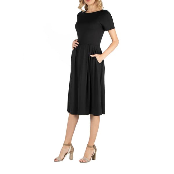 Womens 24/7 Comfort Apparel Maternity Fit & Flare Dress