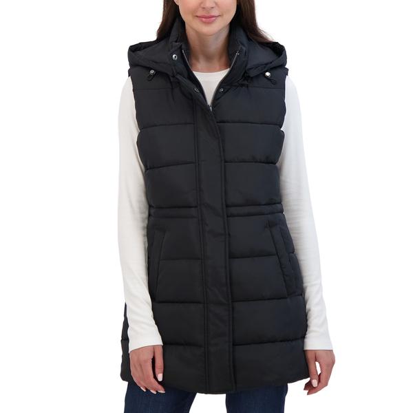 Plus Size Sebby Long Anorak Vest With Hood