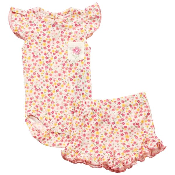 Baby Girl (NB-9M) Chick Pea(R) Ditsy Floral Short Set - image 