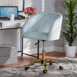Baxton Studio Ravenna Glam & Luxe Velvet Swivel Office Chair