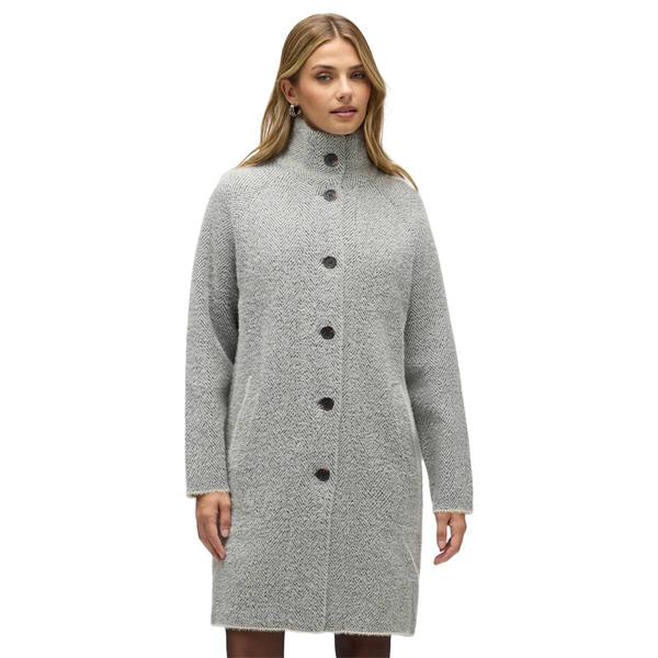 Womens NVLT Eyelash Strand Herringbone Coatigan - image 