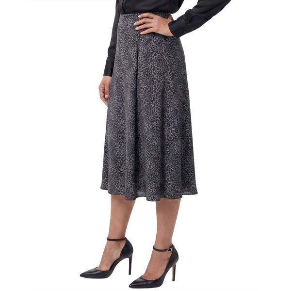 Womens NY Collection Pull On Leopard Hacci Midi Skirt