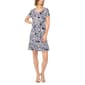 Womens MSK Short Sleeve Leaf Ruffle Hem Shift Dress - image 3