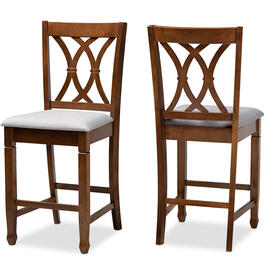 Baxton Studio Reneau 2 Piece Wood Pub Chair Set
