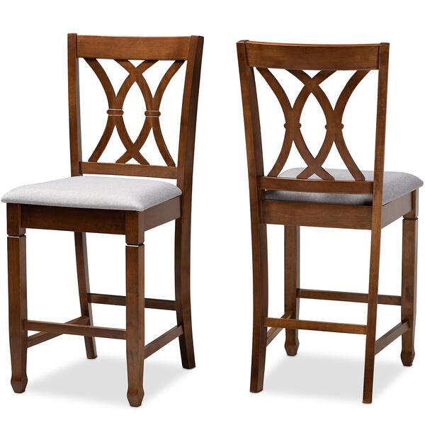Baxton Studio Reneau 2 Piece Wood Pub Chair Set - image 