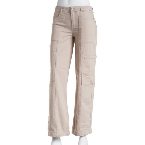 Juniors Celebrity Pink Willow Mid-Rise Wide Leg Cargo Pants - image 