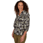 Womens Emaline La Vita Costiera Crushed Faille Leaf Blouse - image 3