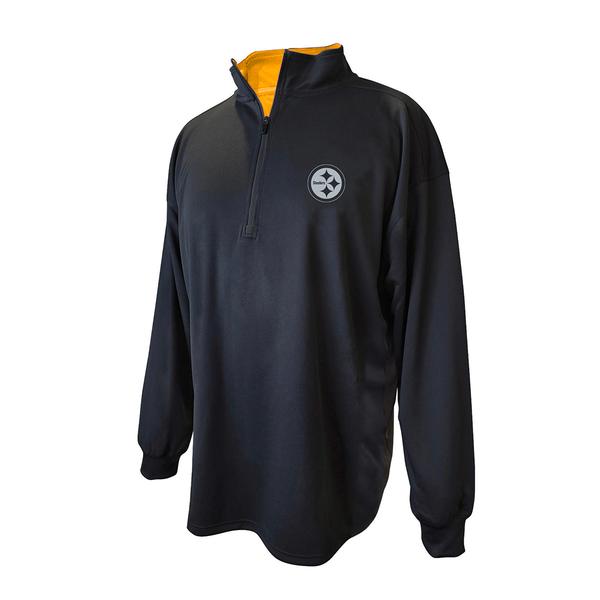 Mens Big & Tall Pittsburgh Steelers Solid 1/4 Zip Jersey - image 