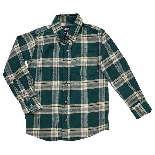 Boys (4-7) Architect(R) Flannel Shirt - Hunter/Sand - image 