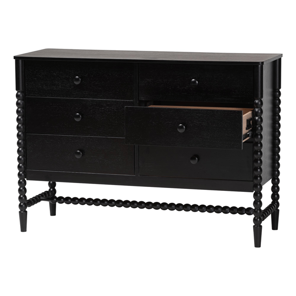 Baxton Studio Brantley Spindle 6-Drawer Dresser