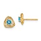 Gemstone Classics&#40;tm&#41; 14kt. Yellow Gold Blue Topaz Stud Earrings - image 1
