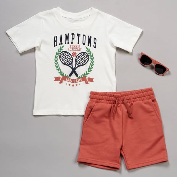 Toddler Boy Stitch & Stone Hamptons Tennis Tee & Shorts Set - image 