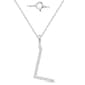 Nova Star(R) Sterling Silver Lab Grown Diamond Initial L Pendant - image 1