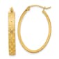 Gold Classics&#40;tm&#41; 14kt. Satin Diamond Cut Hoop Earrings - image 1