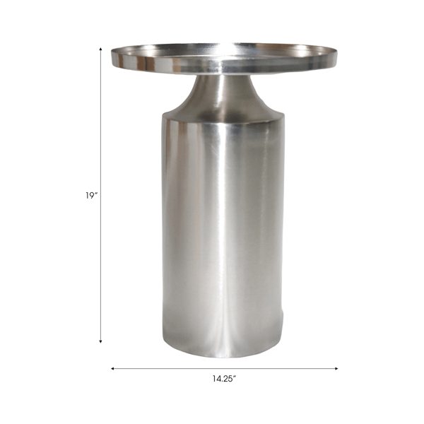 Sagebrook Home Brushed Iron Metallic Surface Accent Table