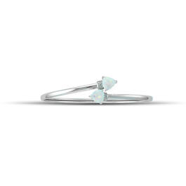 Gemstone Classics&#40;tm&#41; Opal & Diamond Flex Bangle Bracelet