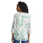 Womens Jones New York 3/4 Sleeve Floral Clip Dot Blouse - image 2