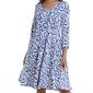 Womens Sami & Jo 3/4 Sleeve Scroll Pintuck Panel Shift Dress - image 2