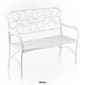 Alpine Daisy Backrest Metal Garden Bench - image 11