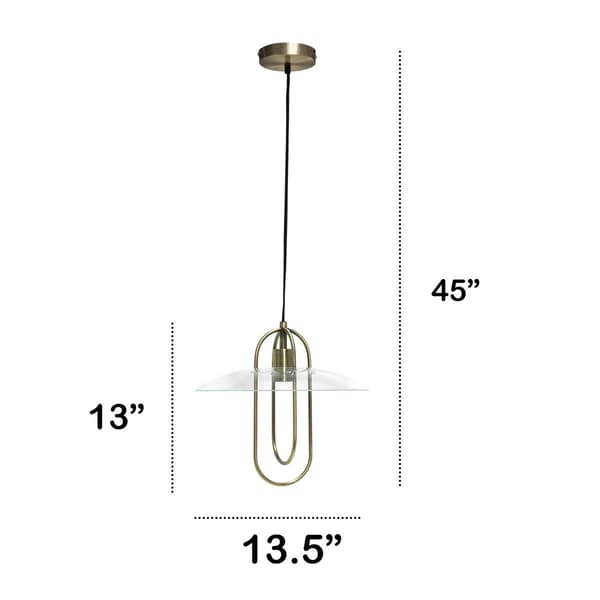 Lalia Home 1 Light Elongated Metal Pendant Light
