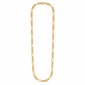 Mens Iron Saints Diamond Cut Figaro Link 18kt. Gold-Tone Necklace - image 1