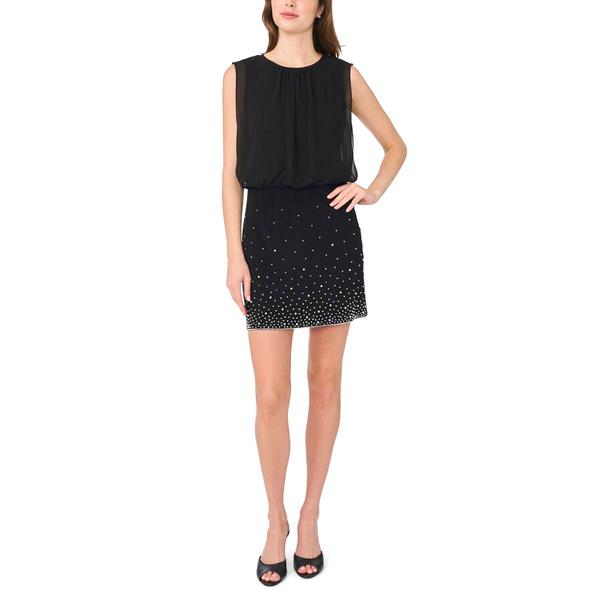 Womens MSK Sleeveless Embellished Blouson Dress