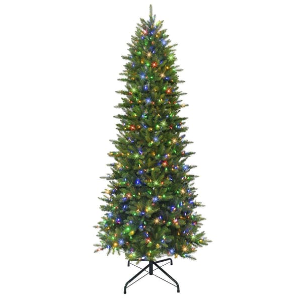 Puleo International 10ft. Pre-Lit Slim Fraser Fir Tree