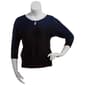 Plus Size Birch 3/4 Sleeve Glitter Ombre Scoop Neck Sweater - image 1