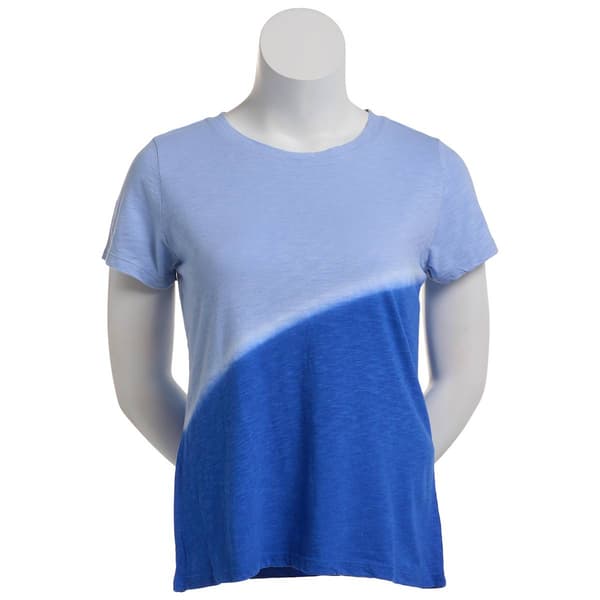 Womens Architect&#40;R&#41; Short Sleeve Asymmetrical Tie Dye Slub Tee - image 