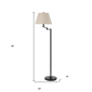 HomeRoots 60in. Bronze Swing Arm Floor Lamp with Empire Shade - image 2