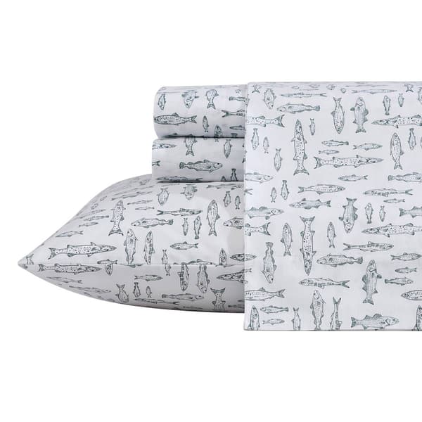 Eddie Bauer Albright Cotton Percale Sheet Set - image 