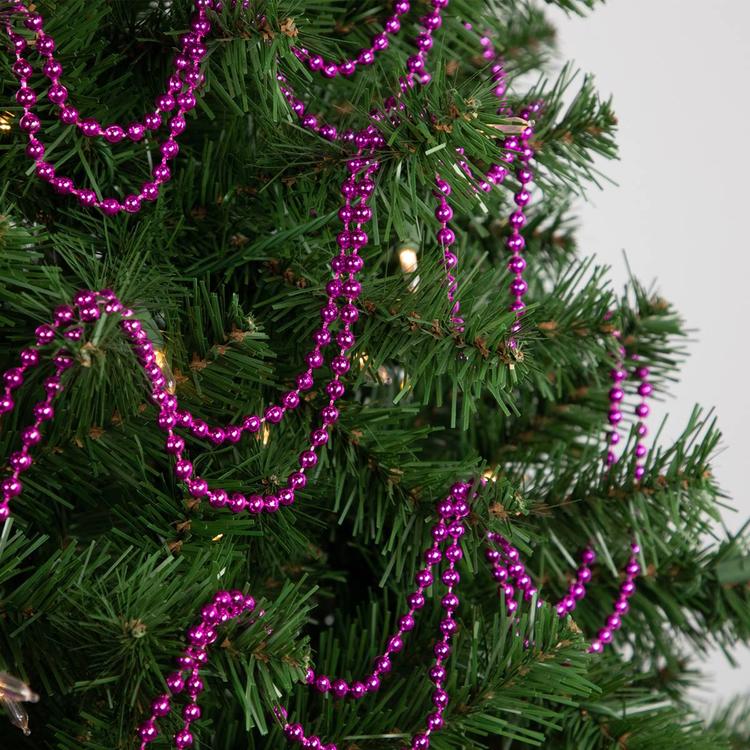 Northlight Seasonal Shiny Pink Beaded Christmas Garland