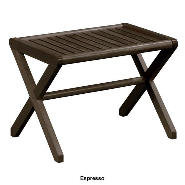 New Ridge Home Goods Abingdon Stool Bench & Luggage Rack