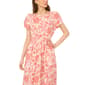 Womens Cece Short Puff Sleeve Poplin Floral Maxi Dress - image 4