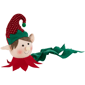 Northlight 16in. Plush Red & Green Elf Christmas Tree Topper - image 4